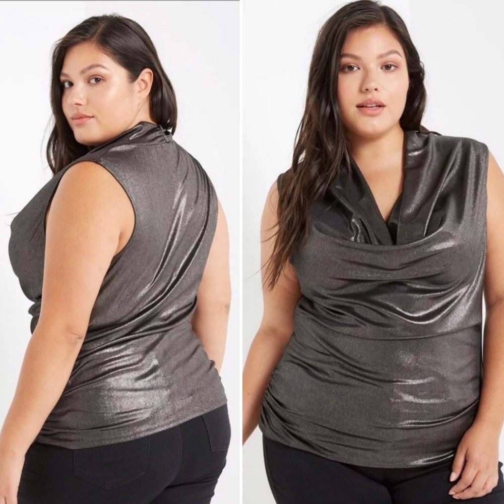 Sleeveless Top Cowl Neckline Shirt Top